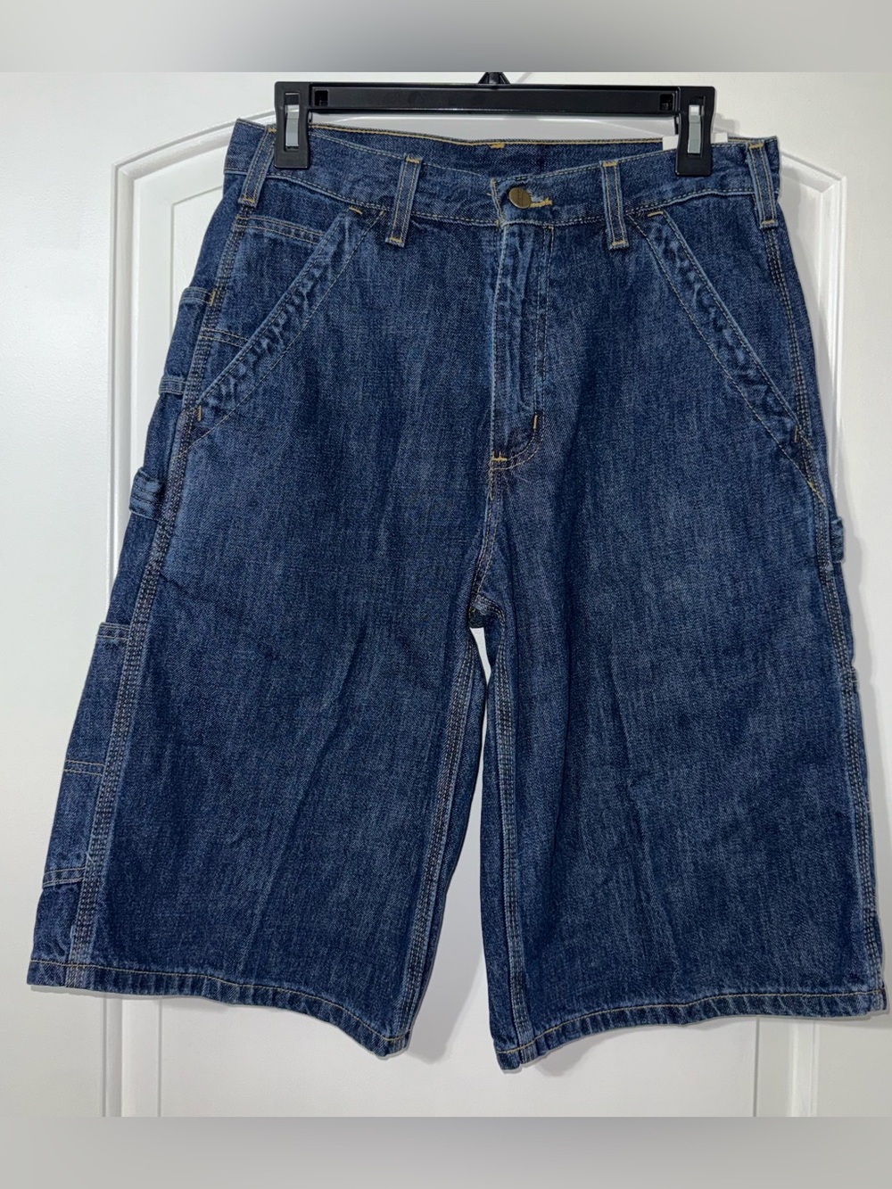 NWT Carhartt B165 DKI Denim Carpenter Shorts Men’s Size 30 Baggy Y2K Jorts